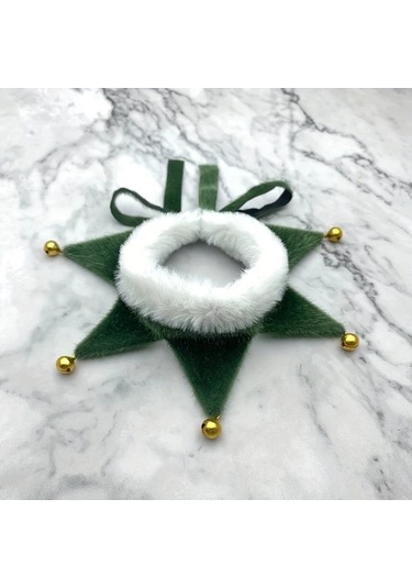 Elmpaly Koyu Yeşil M Boy Evcil Hayvan Atkısı Kedi Köpek İçin El Yapımı Yünlü Çan