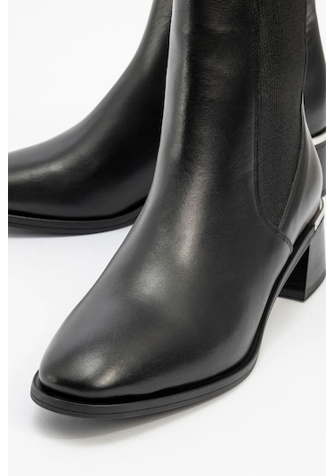 Neiva Siyah Cilt Hakiki Deri Kadın Chelsea Bot Siyah-Cilt