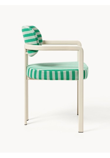 Dedar Milano X Westwing Adrien Kolçaklı Sandalye - Ekru, Lüks Kumaş Yeşil