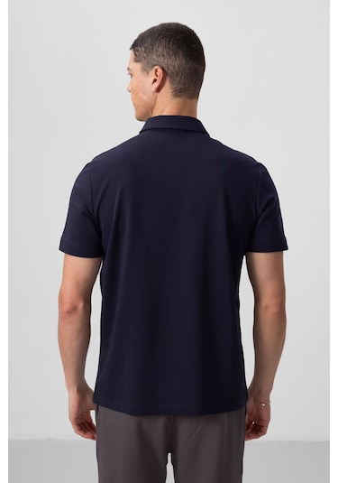 Tommylife Tommy Life Lacivert Basic Göğüs Logolu Standart Kalıp Triko Polo Yaka Erkek T-shirt - 87768 Lacivert