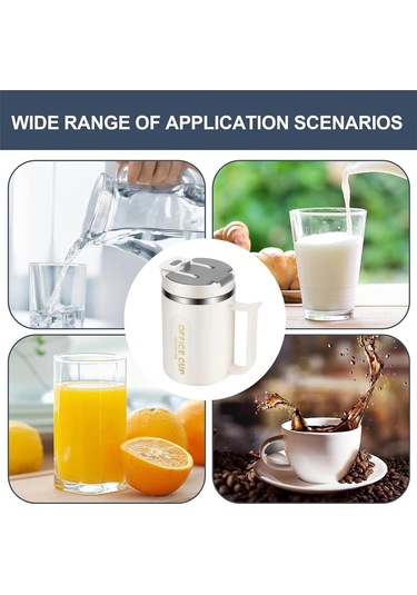 Paslanmaz Çelik Sızdırmaz Kaşıklı Kahve Termosu 500 Ml Beyaz İthal Ürün Çok Renkli