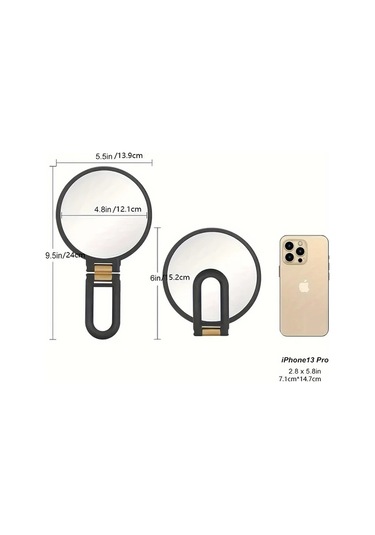 Oldfriend Büyütmeli Katlanır Makyaj Aynası 1x 30x Çift Taraflı Portatif Seyahat Aynası Beyaz Cımbız Beyaz