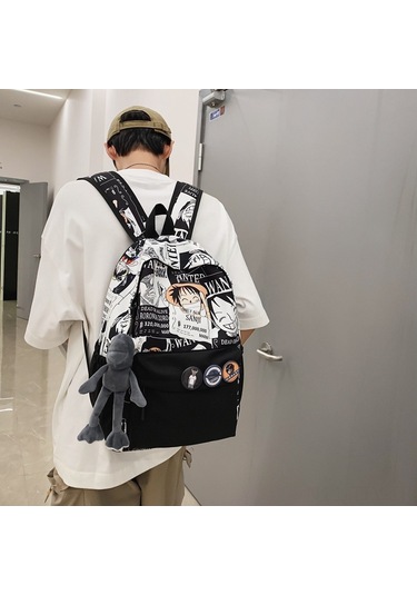 Dianziye One Piece Çizgi Roman Temalı Sırt Çantası - Geniş Kapasiteli, Hafif Ve Dayanıklı Siyah