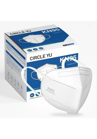 Oldfriend Cırcle Yu Kn50 Beyaz 5 Katmanlı Partikül Maskesi 50 Adet