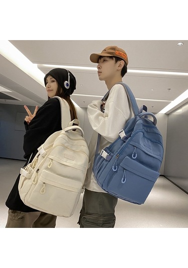 Student Backpack Lightweight Travel Bag Large Capacity Commuter Bag For Men And Women Black