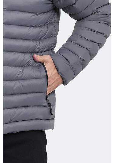 Slazenger Hayden In Erkek Şişme Koyu Gri Mont & Kaban Koyu Gri