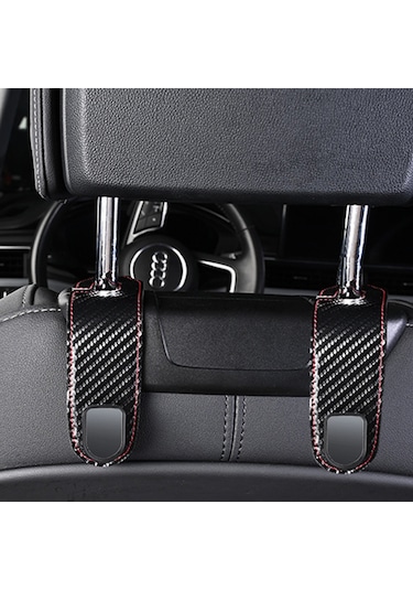 Vkemall Araba Başağzı Kanca - 360 Döner, Gizli Tip, 50kg Yük Taşıma, Evcil Malzeme Saklama, Evrensel Uyumlu, Kuru Deri, Karbon Fiber Desenli