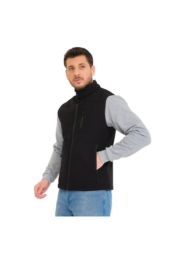 Şensel, Softshell Yelek, Siyah 118E2250 Su Itici,Rüzgar Geçirmez 001