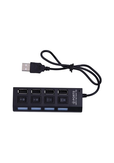 SPEEDUF 4 Port Usb 2.0 Hub Çoğaltıcı Çoklayıcı Switch Işıklı Anah