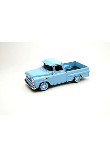 Motormax 1:24 W/b American Classics 1958 Chevrolet Apache Fleet Side Pickup Diecast Mavi