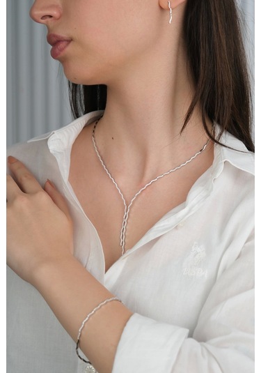 14 Ayar Beyaz Altın Dalagalı Düğün Seti 78