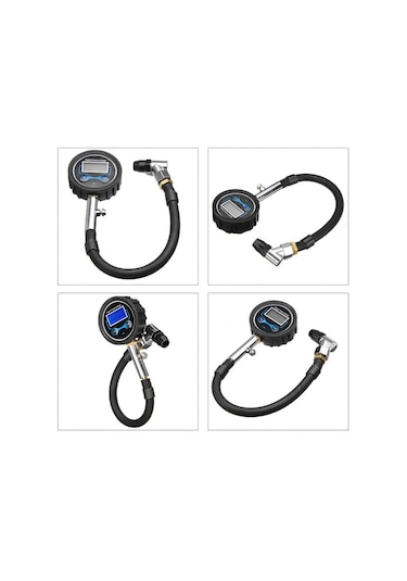 4 Adet Değiştirilebilir Dijital Lcd Lastik Lastik Hava Pompası Basınç Göstergesi Test Cihazı