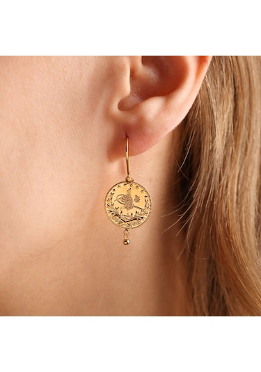 Sembol Gold 14 Ayar Altın Reşat Sallantılı Küpe Toplu