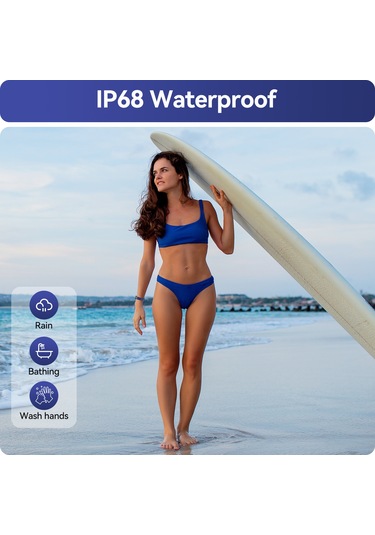 Geeroyoo Anyloop Alb1 Akıllı Saat - Kalp Atımı, Kan Oksijeni Ve Uyku İzleyici - Ip68 Su Geçirmez - 20+ Spor Modu - Adım Ve Kalori Sayaç - Erkek/kadın - Lacivert