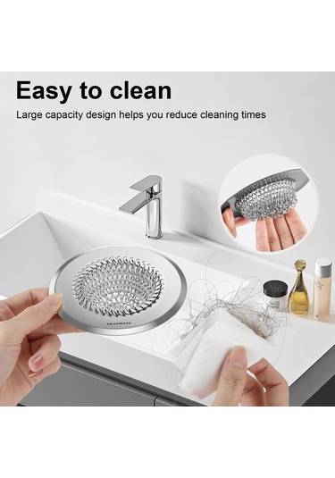 Dianziye 304 Paslanmaz Çelik Saç Filtresi - Sıvı Akışını Engellemeyen, Saçları Etkili Bir Şekilde Toplayan, Duş/banyo/ Lavabo Uçucu Tıkanıklık Önleyici 10 Adet İle Sipariş Diğer