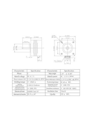 Fortunelane 17hs4023 Adım Motoru, 14 N.cm Tutma Torku, 100cm Korozyon Savar Kablolu, Yüksek Kaliteli 3d Yazıcı Parçası Ve Makine
