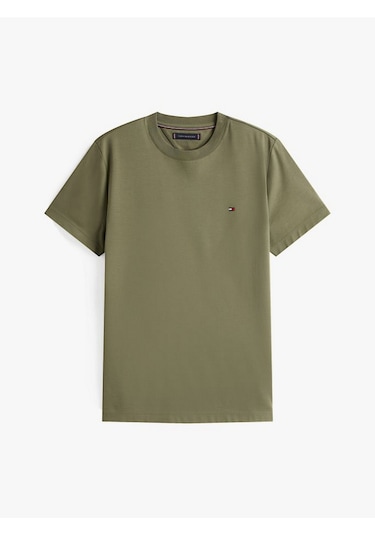 Tommy Hilfiger Mw0mw33202 Luxury Erkek Tişört Yeşil