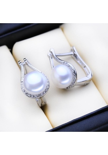 Siyah Lsooyh Doğal Tatlı Su Inci Kolye Çiçek Kolye Moda Saplama Küpe Yüzükler Kadınlar Için Inci Takı Setleri Siyah