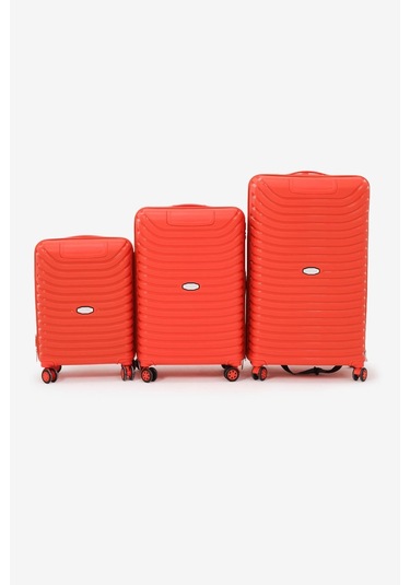 3'lü Set Silikon Kırılmaz Pp Unisex Turuncu Valiz Pwvlz005 Turuncu