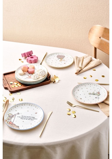 Karaca  Küçük Prens Yeni 6 Parça Seramik Pasta Seti 20 Cm