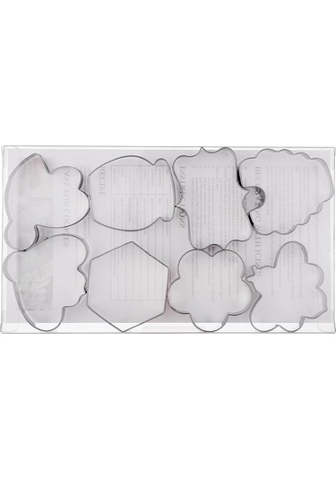 Xiyyadms 8'li Arı Temalı Çerez Kalıbı Seti - Arı, Balı, Çiçek, Balönü Ve Kutlama Tahtası Şekilleri - Gıda Güvenli Paslanmaz Çelik - Pastane Ve Parti Dekorasyonu Sarı