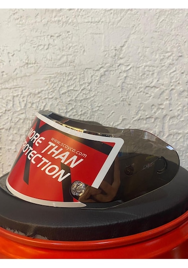 Scoyco Ff-871 Kask Camı Siyah-şeffaf-parlak Siyah Gümüş