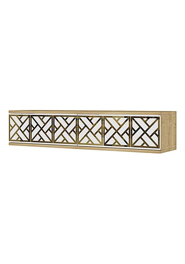 Da1238dbg Arex Dresuar , Antre Hol Rafı Safirmeşe-beyaz-gold 120cm