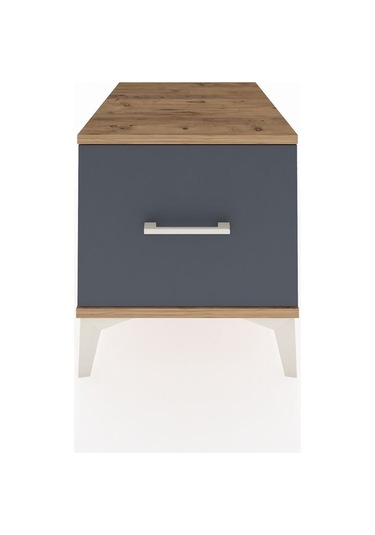 Kronos Komodin Tek Çekmeceli 44x59x48 Çam-antrasit Atlas Çam