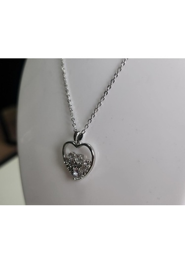 Uzel Taşlı Kalp Kolye