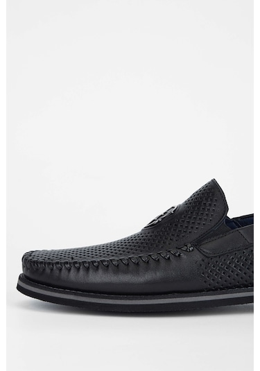 Tamer Tanca Erkek Hakiki Deri Siyah Casual Ayakkabı 383 3345 Ev Erk Ayk Y19 Sıyah Bsk Siyah