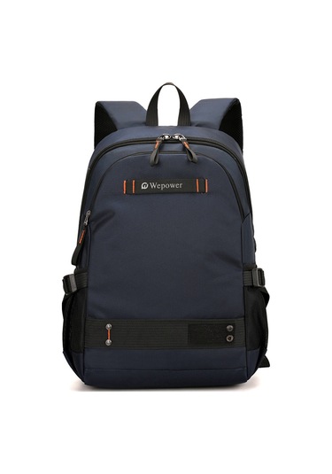 Wepower 8107 Erkekler Seyahat İşe Gidiş Dizüstü Sırt Çantası Naylon Büyük Kapasiteli Öğrenci Rahat Sırt Çantası Koyu Mavi