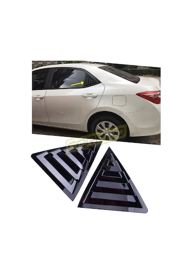 Toyota Corolla Uyumlu Kelebek Cam Vizörü Piano Black 2014-2018