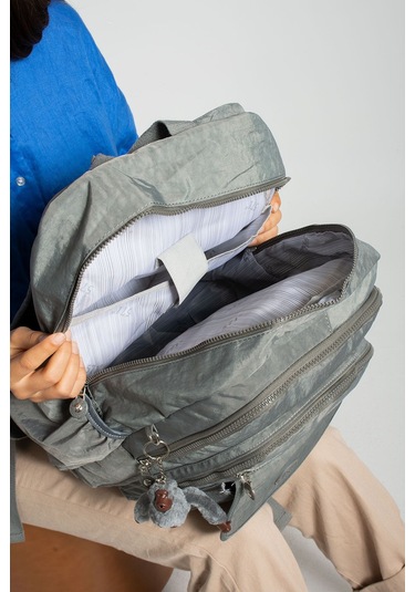 Ultra Hafif Çok Cepli Su Geçirmez Okul Çantası Laptop, Notebook, Okul, Spor, Seyahat Gri 571-2a-3 Gri