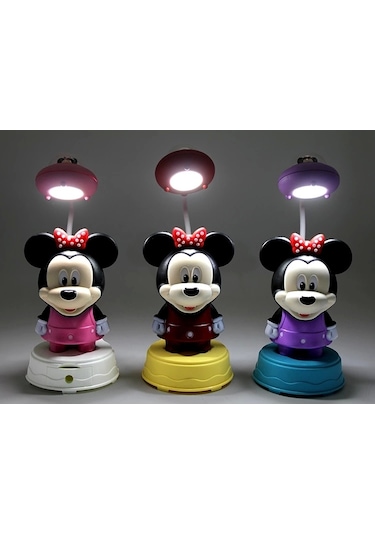 Mickey Mouse Masa Üstü Lamba Şarjlı Usb Alk2716 Çok Renkli