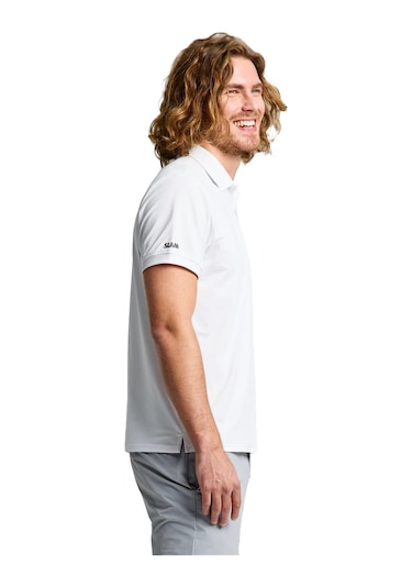 Slam Slam Tech Pique Polo Ss Erkek Beyaz Tişört W02 Beyaz
