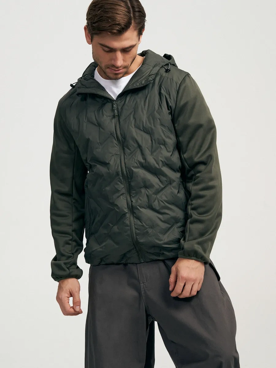 Tvoe Tekstil Kollu Kapüşonlu Sıcak Tutan Rüzgarlık Montu 262620605 Khaki