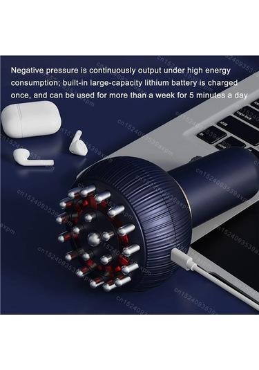 Willowhaven Elektrikli Çukurluğu Masaj Ems Meridyen Fırça Titreşimli Mor Mor