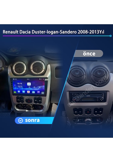 Renault Dacia Sandero 2008-2013 Yıl Multimedya 2-32 Gb Navigasyon