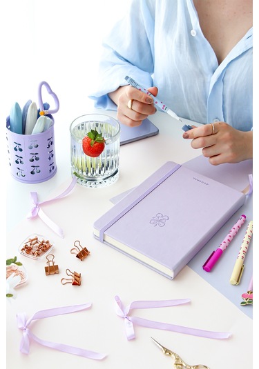 A5 Bullet Journal Noktalı Defter 140 Gr. 80 Yaprak Lavender Mist Lila