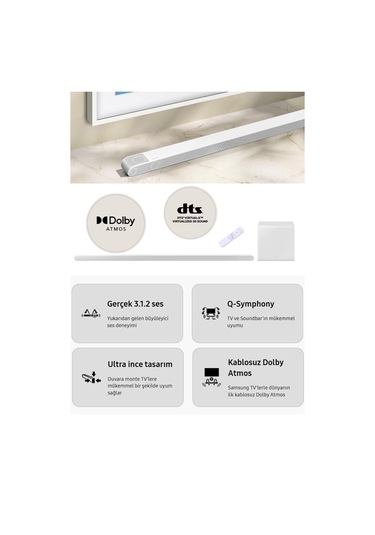 Beyaz İnce Tasarım Bluetooth Hdmı Optik-usb Bağlantı Çeşitleri 330w Premium Sound& Ev Sinema Sistemi-126793