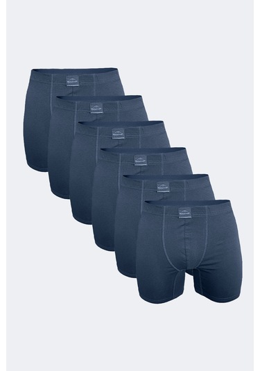 Malabadi Erkek Füme 6 Lı Pamuk Elastan Uzun Boxer 073 Füme