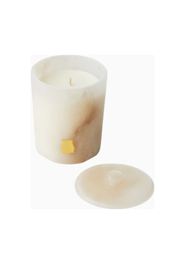 Trudon Atria Alabaster Lüks Kaşmir-amber Kokulu Mum Beyaz