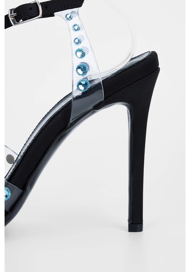 Tamer Tanca Kadın Hakiki Deri Siyah Topuklu Ayakkabı 654 115 Bn Ayk Sk23/24 Sıyah/mavı Mavi - Siyah