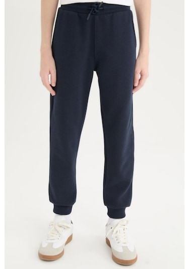Erkek Çocuk Basic Jogger Paça Okul Eşofman Altı Ak-2350 Lacivert