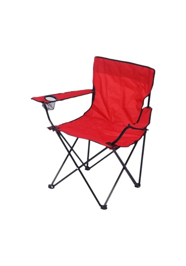 Suntek Katlanmış Kamp Sandalyesi Bahçe Piknik Kırmızı