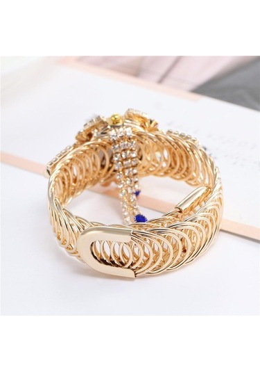 Yingfu Yeşil Kadın Taklidi Kuvars İzle Bilezik Saatler Kol Saati Çok Renkli