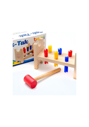 Ahşap Çekiç Bloğu Eğitici Oyuncak Ahşap Çak Çak Çekiç Oyunu