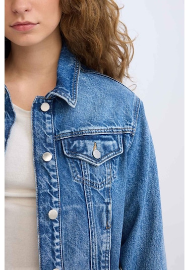 DeFacto Regular Fit Jean Ceket D8665AX25SPNM28 Mavi