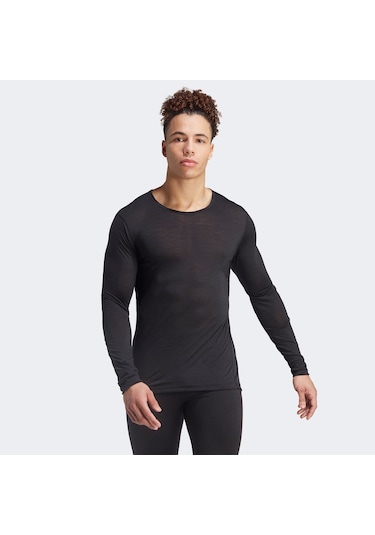 Adidas Xperior Merino 150 Midlayer Erkek Siyah Uzun Kollu Antrenman İçliği Hz8559