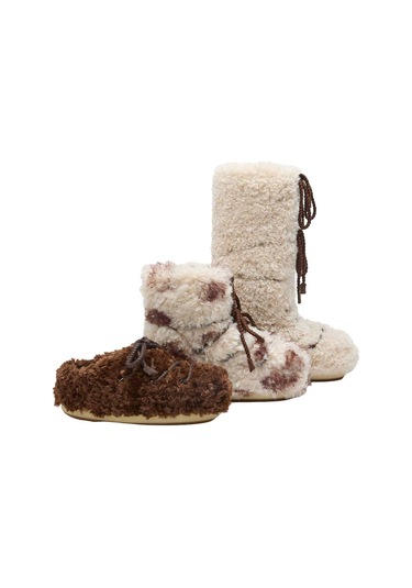M010-dark Brown Bot Kadın 80d1403070 Moon Boot Icon Curly Extra 35-41 Kahverengi
